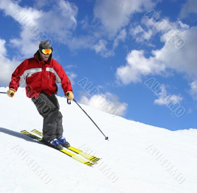 Skier on a slope