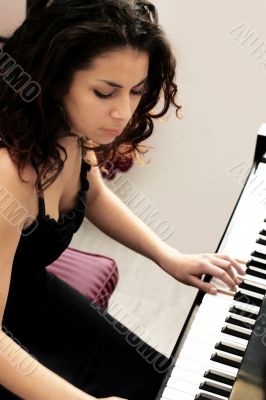 Beautiful pianist