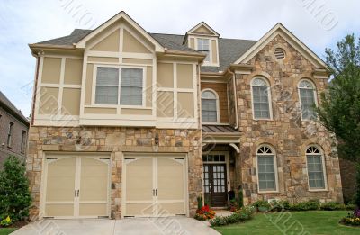 Stone Two Story House