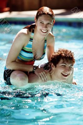 Couple in the pool