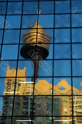 sydney tower reflection sydney tower reflection