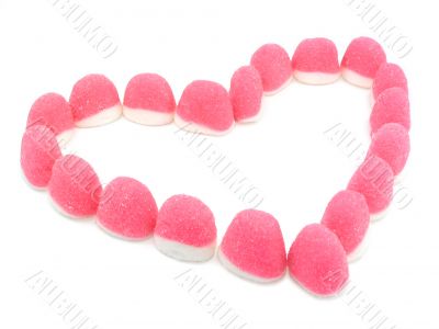 Pink candies heart Pink candies heart