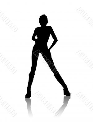 Black girl silhouette