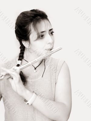 Beautiful Flutist