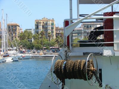 Port in Barcelona