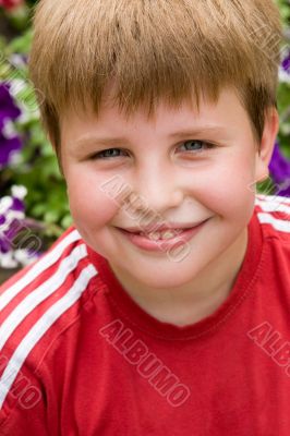 boy with a pleased smile