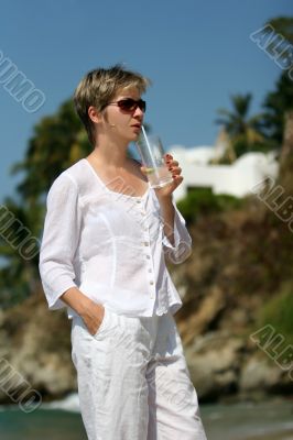 Woman on vacation