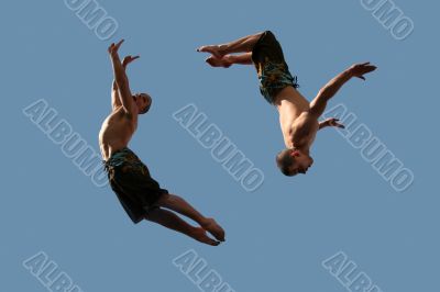 Couple of flying boys