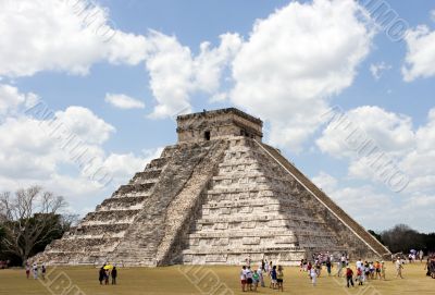 Ancient Mayan Piramide at Chichen Itza