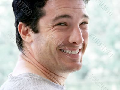 Happy young man outdoors