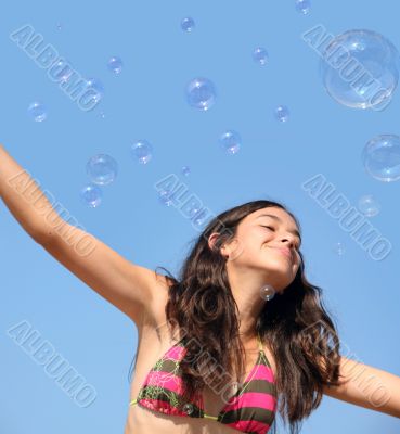 Girl with bubbles