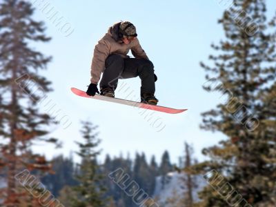 Girl on a snowboard