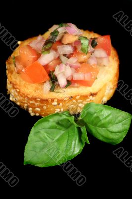 Bruschetta With Tomato And Onion