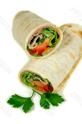 Ham And Salad Wrap 1