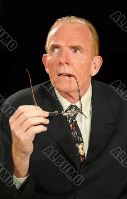 Holding Glasses Businessman Holding Glasses Businessman