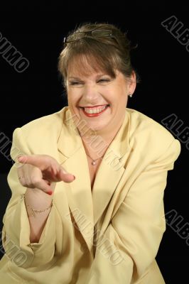 Pointing Businesswoman