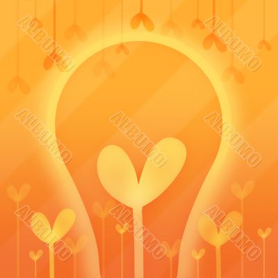 Abstraction with heart in yellow Abstraction with heart in yellow