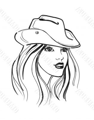 girl in hat