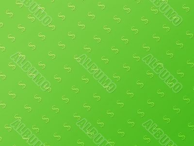 Green wallpaper with dollar