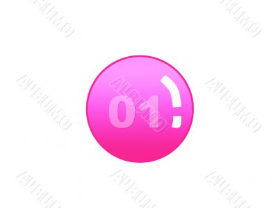 Red aqua button with number one