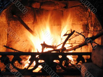 fireplace in my home