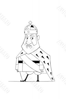  Illustration of cartoon monarch
