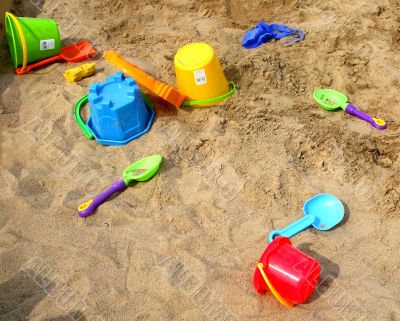 Sand Toys on the Beach