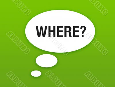 green wallpaper with question where