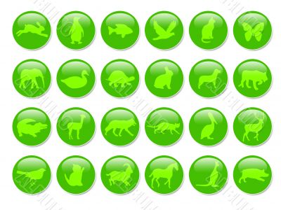 green icons with animals shapes