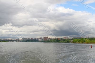 View on the river the Ob`