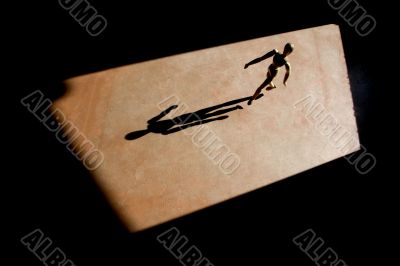 Artist`s Model Walking with a Long Shadow Artist`s Model Walking with a Long Shadow