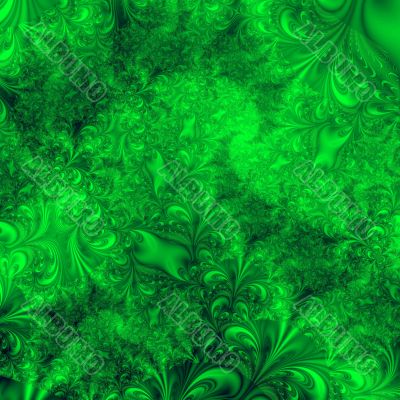 a green background
