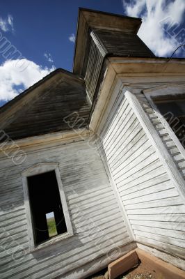 Abandoned Church Wide Low Angle