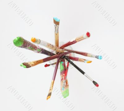 Piantbrushes in a Glass Jar Piantbrushes in a Glass Jar