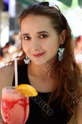 Girl with a drink
