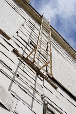 Cloud Stairs on White Hangar