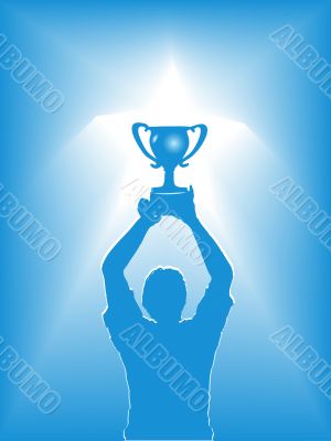 Victory Star Trophy Silhouette