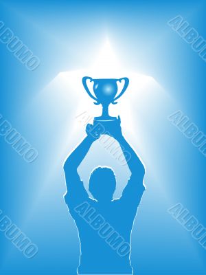 Victory Star Trophy Silhouette Victory Star Trophy Silhouette