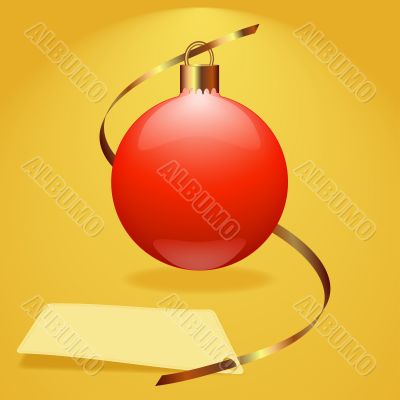 Christmas red bauble