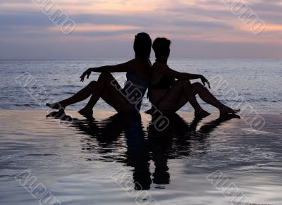 Two girls on the beach