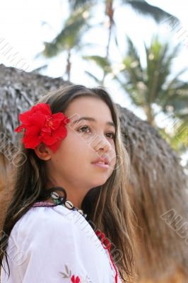 Girl On A Tropical Island