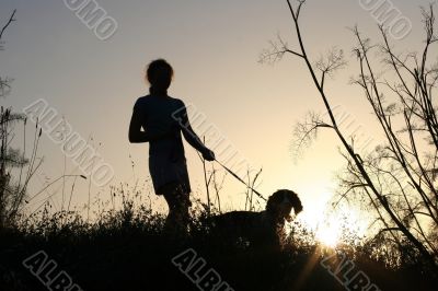 Girl and her dog