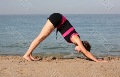 Beach yoga