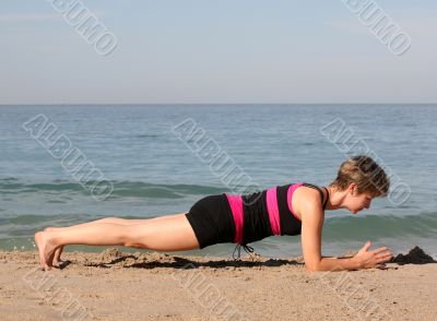 Beach yoga