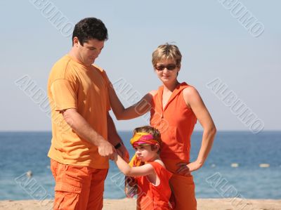 Family on the beach