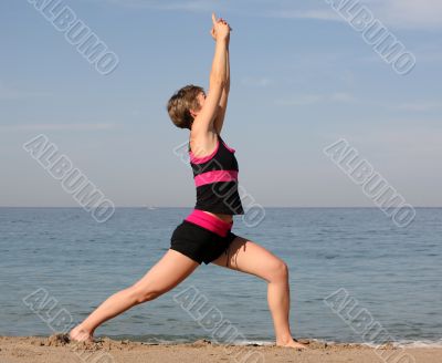 Beach yoga