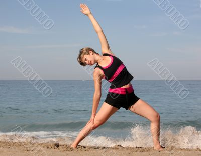 Beach yoga