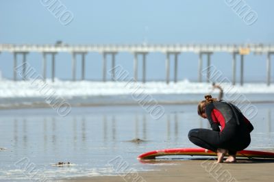 Young surfer