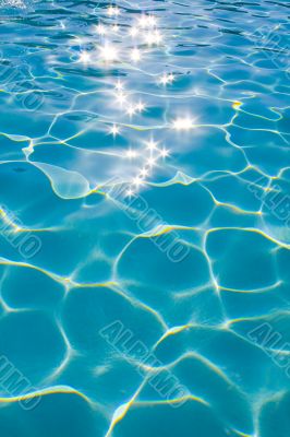 clear clean water in the swimming pool