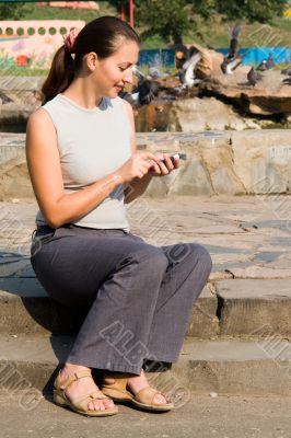girl with mobile phone